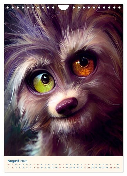 Produktbild: Liebenswerte Kuschelmonster - Digitalart (Wandkalender 2026 DIN A4 hoch), CALVENDO Monatskalender