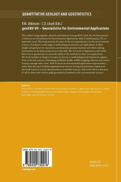 Produktbild: geoENV VII &ndash; Geostatistics for Environmental Applications
