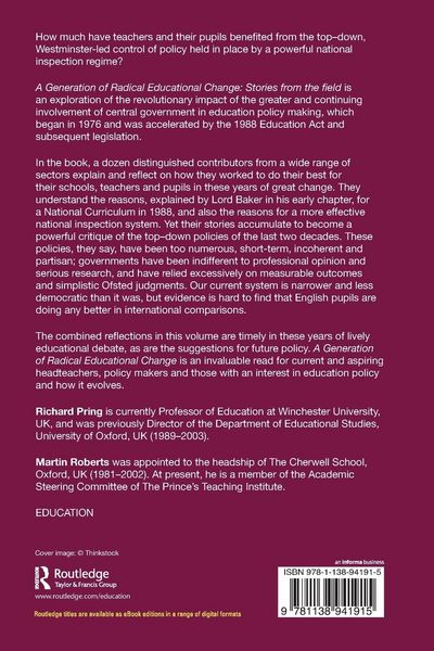 Produktbild: A Generation of Radical Educational Change