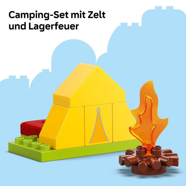 LEGO DUPLO Peppa Wutz Campingausflug - Lernspielzeug mit Zelt 10452