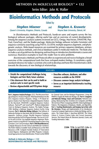 Produktbild: Bioinformatics Methods and Protocols