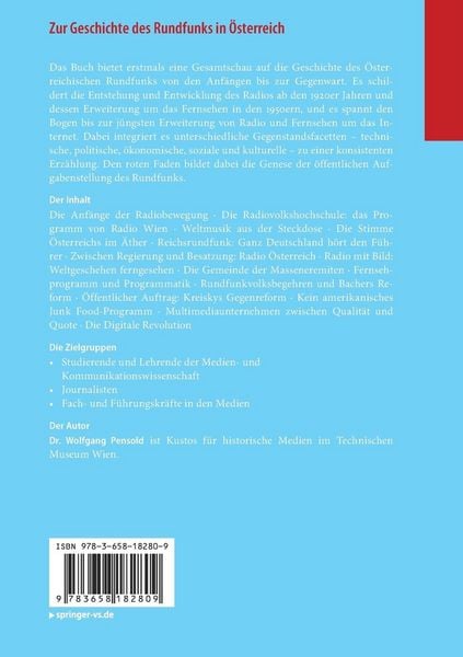 Produktbild: Zur Geschichte des Rundfunks in &Ouml;sterreich