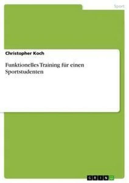 Produktbild: Funktionelles Training f&uuml;r einen Sportstudenten