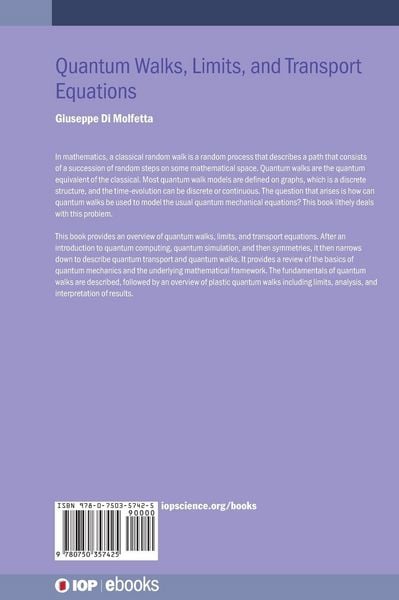 Produktbild: Quantum Walks, Limits, and Transport Equations