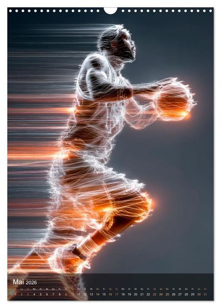 Produktbild: Basketball - Die visuelle Kraft des Sports (Wandkalender 2026 DIN A3 hoch), CALVENDO Monatskalender