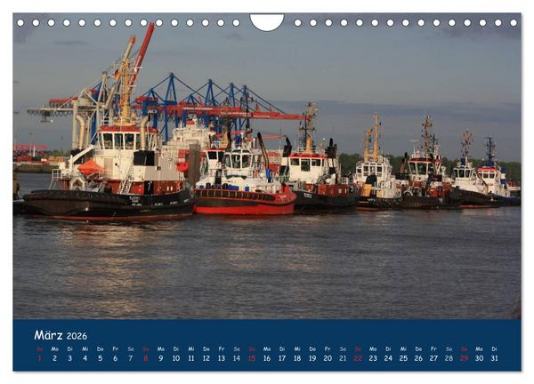 Produktbild: Schlepper im Hamburger Hafen (Wandkalender 2026 DIN A4 quer), CALVENDO Monatskalender