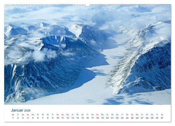 Produktbild: Polarflug Kurs Nordpol (Wandkalender 2026 DIN A2 quer), CALVENDO Monatskalender