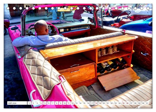 Produktbild: BEST OF CADILLAC - Traumschiff mit Bar und Flossen (Tischkalender 2026 DIN A5 quer), CALVENDO Monatskalender
