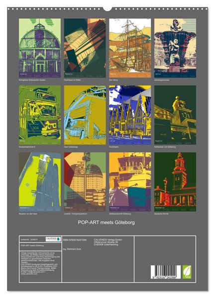 Produktbild: POP-ART meets G&ouml;teborg (hochwertiger Premium Wandkalender 2026 DIN A2 hoch), Kunstdruck in Hochglanz