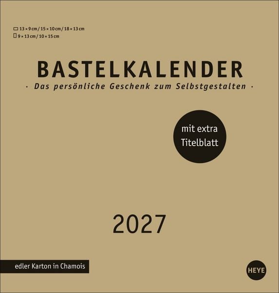 Produktbild: Premium-Bastelkalender gold mittel 2027
