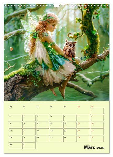 Produktbild: Elfenkinder der Natur - Niedlicher Termin-Planer f&uuml;r das Jahr (Wandkalender 2026 DIN A3 hoch), CALVENDO Monatskalender