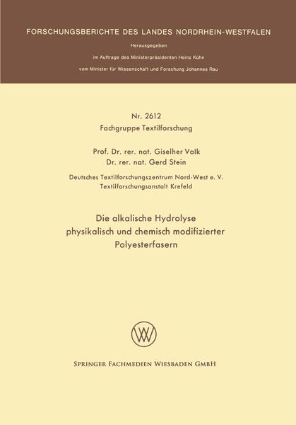 Produktbild: Die alkalische Hydrolyse physikalisch und chemisch modifizierter Polyesterfasern