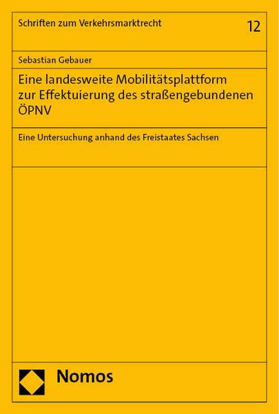 Produktbild: Eine landesweite Mobilit&auml;tsplattform zur Effektuierung des stra&szlig;engebundenen &Ouml;PNV