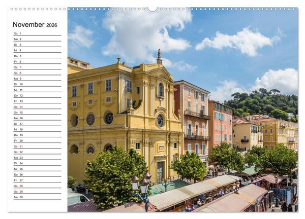 Produktbild: NIZZA Idyllische Impressionen (Wandkalender 2026 DIN A2 quer), CALVENDO Monatskalender