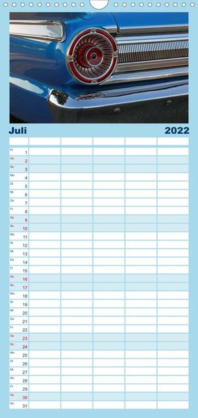 Produktbild: Familienplaner Classic Cars (Wandkalender 2022 , 21 cm x 45 cm, hoch)