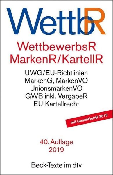 Produktbild: Wettbewerbsrecht, Markenrecht und Kartellrecht