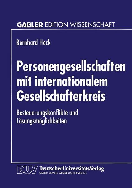 Produktbild: Personengesellschaften mit internationalem Gesellschafterkreis