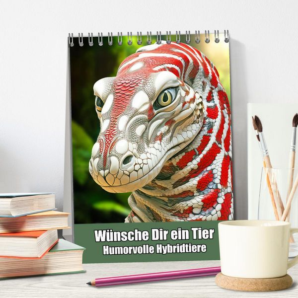 Produktbild: W&uuml;nsche Dir ein Tier &ndash; Humorvolle Hybridtiere (Tischkalender 2026 DIN A5 hoch), CALVENDO Monatskalender