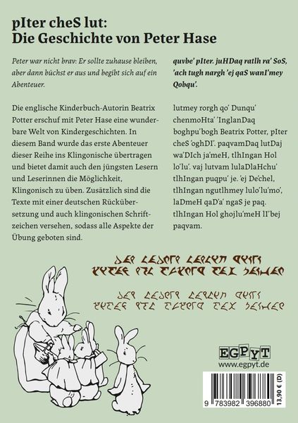 Produktbild: Die Geschichte von Peter Hase auf Klingonisch