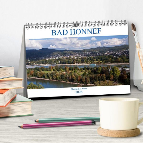 Produktbild: Bad Honnef - Rheinisches Nizza (Tischkalender 2026 DIN A5 quer), CALVENDO Monatskalender