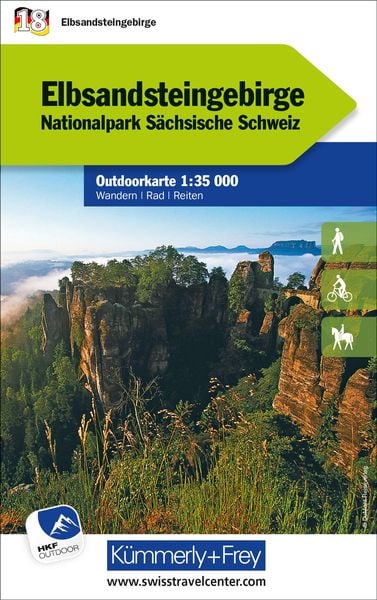 Elbsandsteingebirge Nationalpark Sächsische Schweiz, Nr. 18 Outdoorkarte Deutschland 1:35 000, Sonstige von , Kümmerly+Frey, 9783259025819