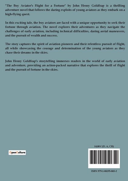 Produktbild: The Boy Aviator's Flight for a Fortune