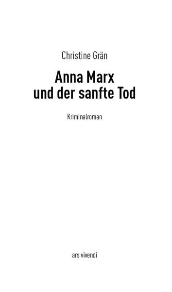 Produktbild: Anna Marx und der sanfte Tod