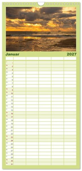 Produktbild: Familienplaner 2027 - Streifzug durch Nordholland mit 5 Spalten (Wandkalender, 21 x 45 cm) CALVENDO
