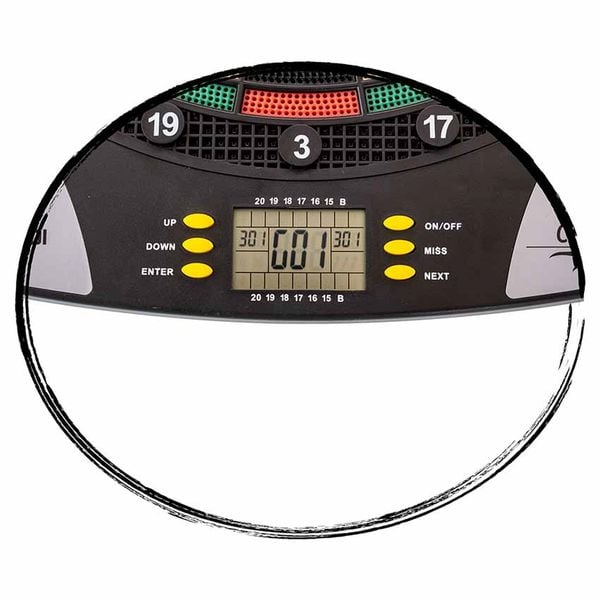 Produktbild: Elektronik Dartboard Score 301 inkl. 6 Softdarts und 20 Tips mit LCD Display