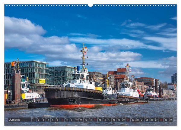 Produktbild: Hamburg - Ahoi zur gro&szlig;en Hafenrundfahrt (Wandkalender 2026 DIN A2 quer), CALVENDO Monatskalender