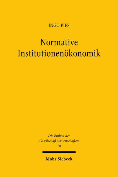 Produktbild: Normative Institutionen&ouml;konomik