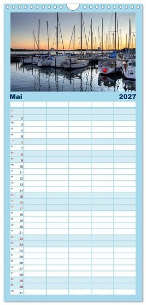 Produktbild: Familienplaner 2027 - Timmendorfer Strand mit 5 Spalten (Wandkalender, 21 x 45 cm) CALVENDO