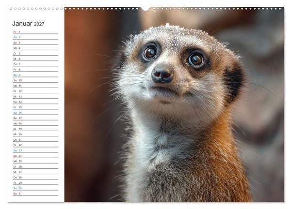 Produktbild: Die Welt der Erdm&auml;nnchen (hochwertiger Premium Wandkalender 2027 DIN A2 quer), Kunstdruck in Hochglanz