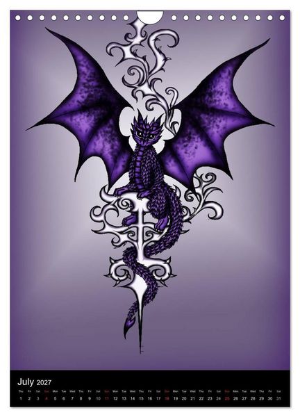 Produktbild: Dragons (Wall Calendar 2027 DIN A4 portrait), CALVENDO 12 Month Wall Calendar