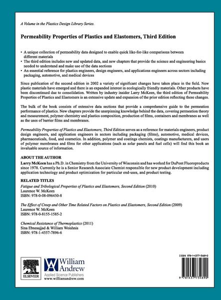 Produktbild: Permeability Properties of Plastics and Elastomers