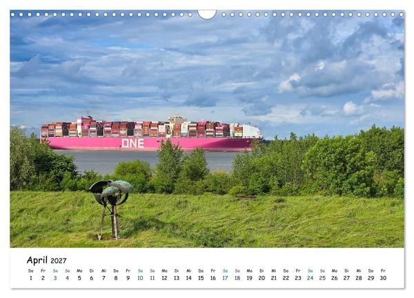 Produktbild: Elbinsel Krautsand - Impressionen von Land und Fluss (Wandkalender 2027 DIN A3 quer), CALVENDO Monatskalender