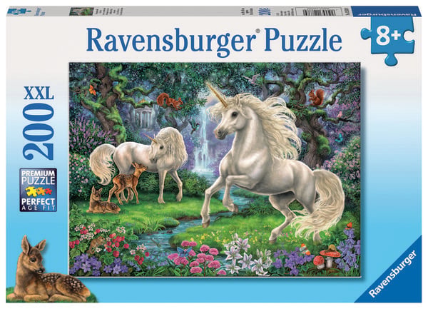 Produktbild: Puzzle Ravensburger Geheimnisvolle Einh&ouml;rner 200 Teile XXL