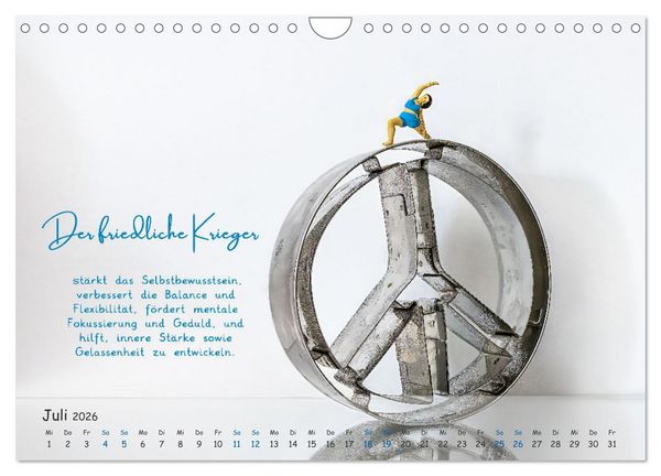 Produktbild: Yoga - Kleine Figur, gro&szlig;e Wirkung (Wandkalender 2026 DIN A4 quer), CALVENDO Monatskalender