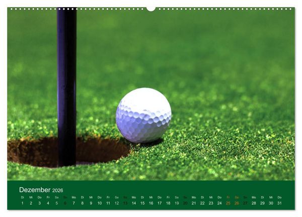 Produktbild: Golf Sport (Wandkalender 2026 DIN A2 quer), CALVENDO Monatskalender