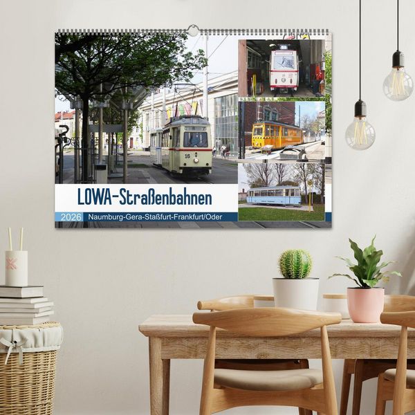 Produktbild: LOWA-Stra&szlig;enbahnen Naumburg-Gera-Sta&szlig;furt-Frankfurt/Oder (Wandkalender 2026 DIN A2 quer), CALVENDO Monatskalender