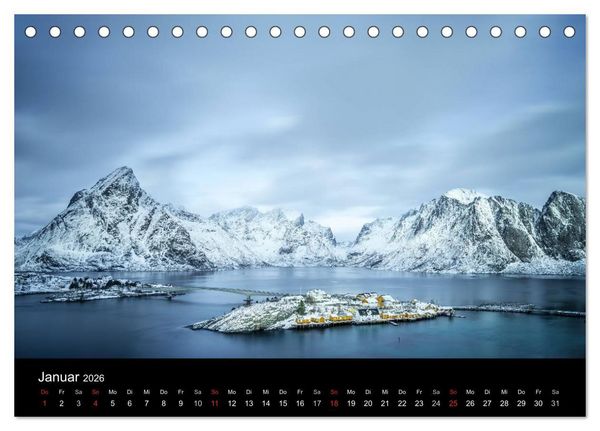 Produktbild: Lofoten Impressionen von Armin Fuchs (Tischkalender 2026 DIN A5 quer), CALVENDO Monatskalender