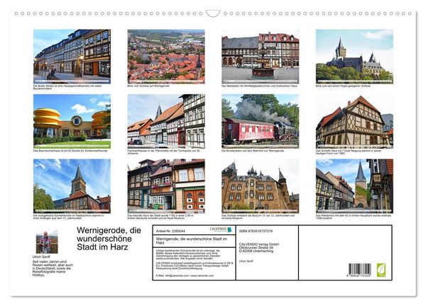 Produktbild: Wernigerode, die wundersch&ouml;ne Stadt im Harz (Wandkalender 2026 DIN A2 quer), CALVENDO Monatskalender