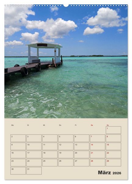 Produktbild: Mexiko Yucat&aacute;n Terminplaner (hochwertiger Premium Wandkalender 2026 DIN A2 hoch), Kunstdruck in Hochglanz