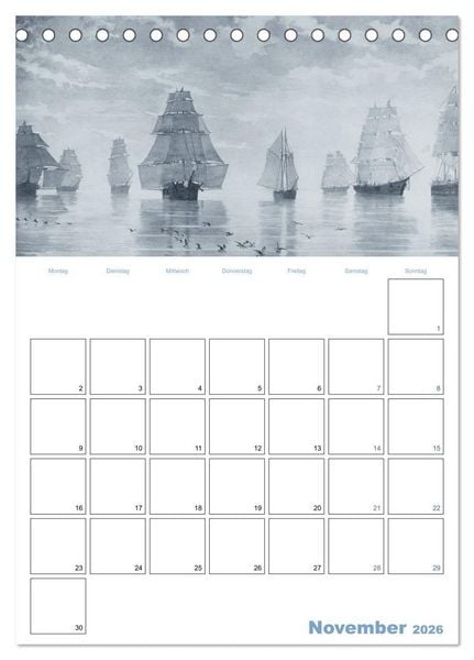 Produktbild: Segelschiffe - mit Planerfunktion (Tischkalender 2026 DIN A5 hoch), CALVENDO Monatskalender