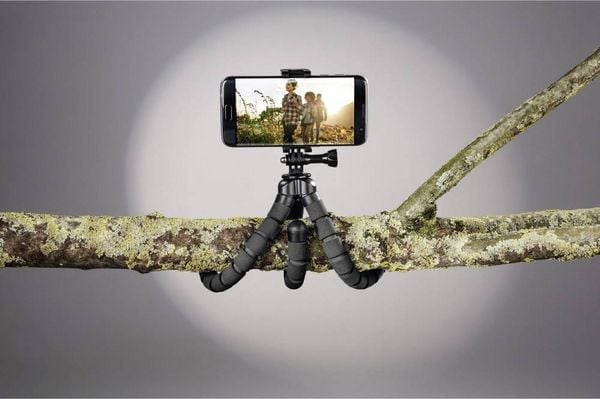 Produktbild: hama 00004613 Stativ "Flex" f&uuml;r Smartphone und GoPro, 26 cm, Schwarz
