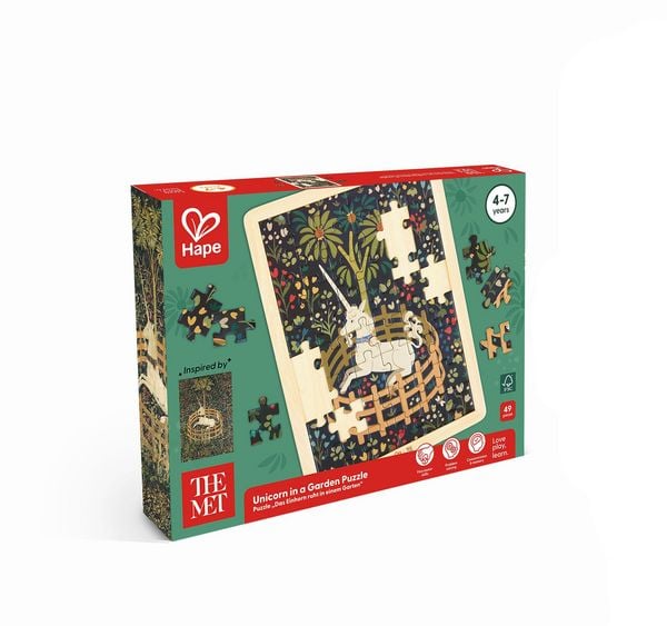 "The Met: Puzzle ""Das Einhorn ruht in einem Garten"" - 48 Teile"