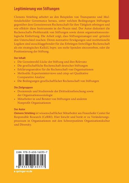 Produktbild: Legitimierung von Stiftungen