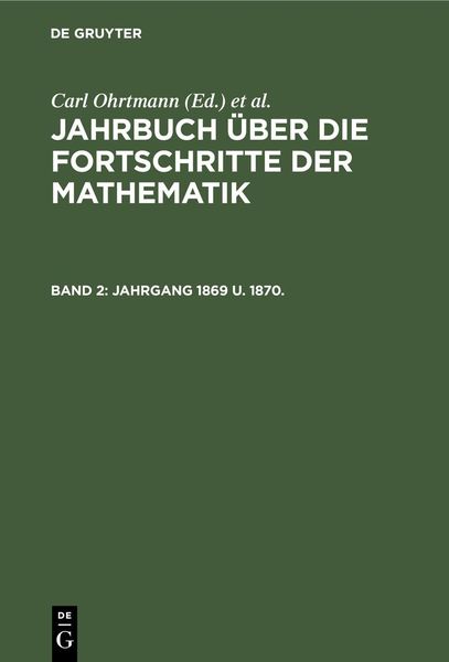 Produktbild: Jahrgang 1869 u. 1870.