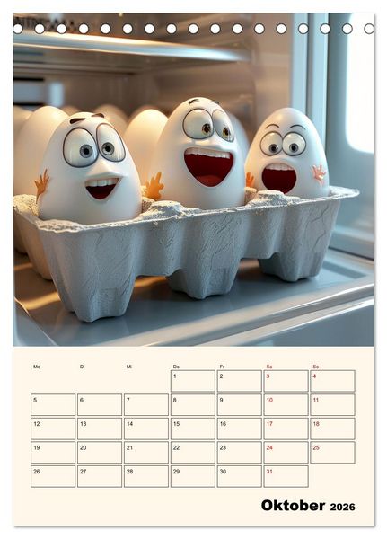 Produktbild: Nachts im K&uuml;hlschrank (Tischkalender 2026 DIN A5 hoch), CALVENDO Monatskalender