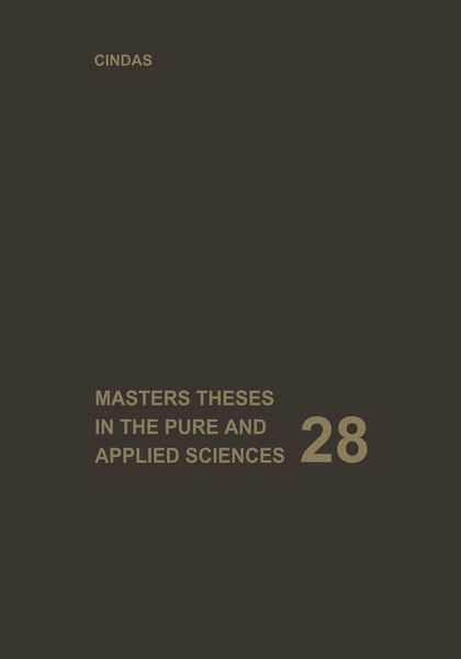 Produktbild: Masters Theses in the Pure and Applied Sciences